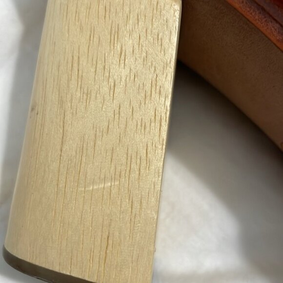 Anthropologie Leifsdottir Leather wooden heeled Women’s shoes - Picture 12 of 15